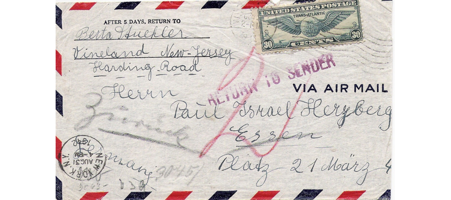 INCOMING MAIL ISRAEL GERMANY